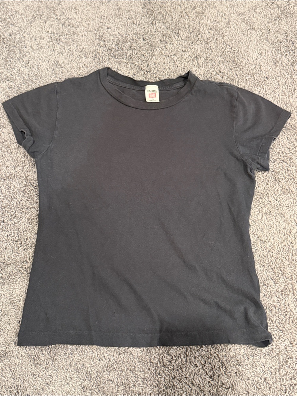 Re/done x Hanes Black Tee size XS